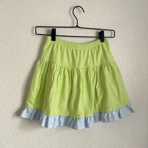 Hanna Andersson Tiered Scooter Skirt 8 Green Blue